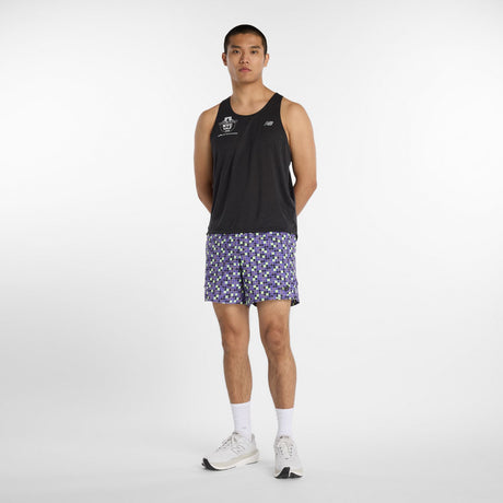New Balance Men's United Airlines NYC Half Printed RC Essential Run Shorts 5-1