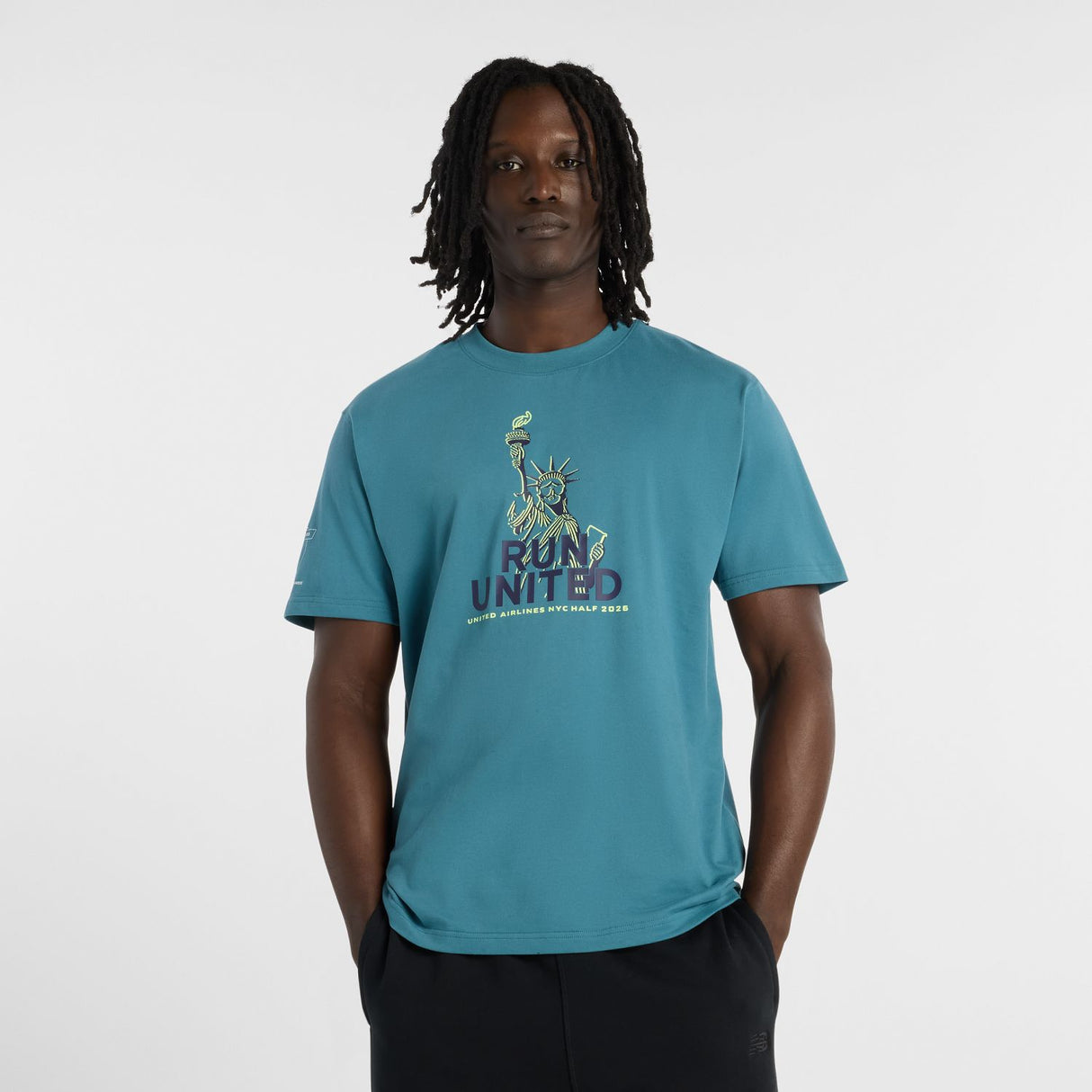 New Balance Men's United Airlines NYC Half Graphic T-Shirt - Liberty-1