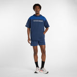 New Balance Men's NYC Marathon Reimagined Fleece Graphic Short Sleeve Hoodie-1