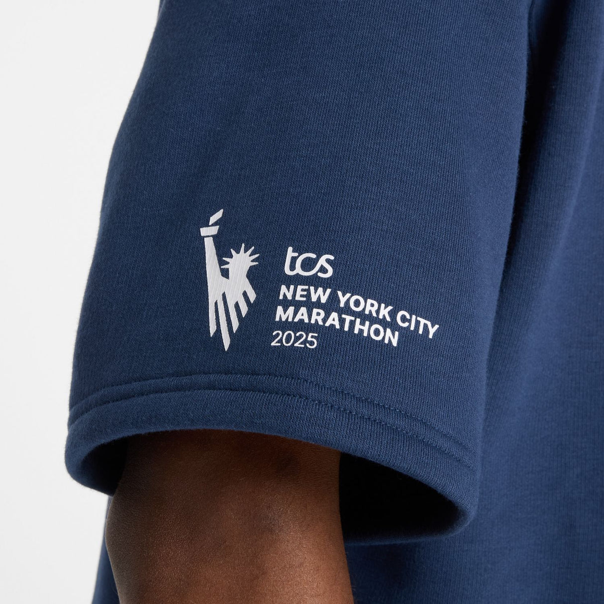 New Balance Men's NYC Marathon Reimagined Fleece Graphic Short Sleeve Hoodie-7