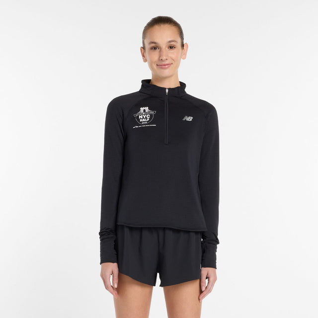 New Balance Women's United Airlines NYC Half RC Essential Heat Grid 1/2 Zip-1