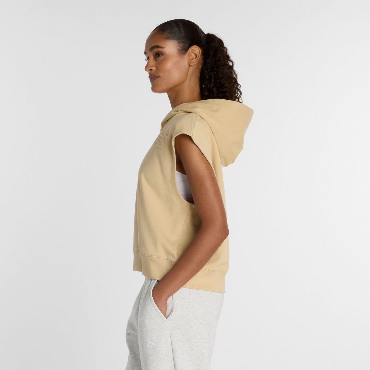 New Balance Women's Embossed Sleeveless Hoodie-2
