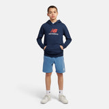 New Balance Boys' French Terry Stacked Logo Hoodie-5