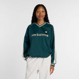 New Balance Women's Satin Woven Pullover-1