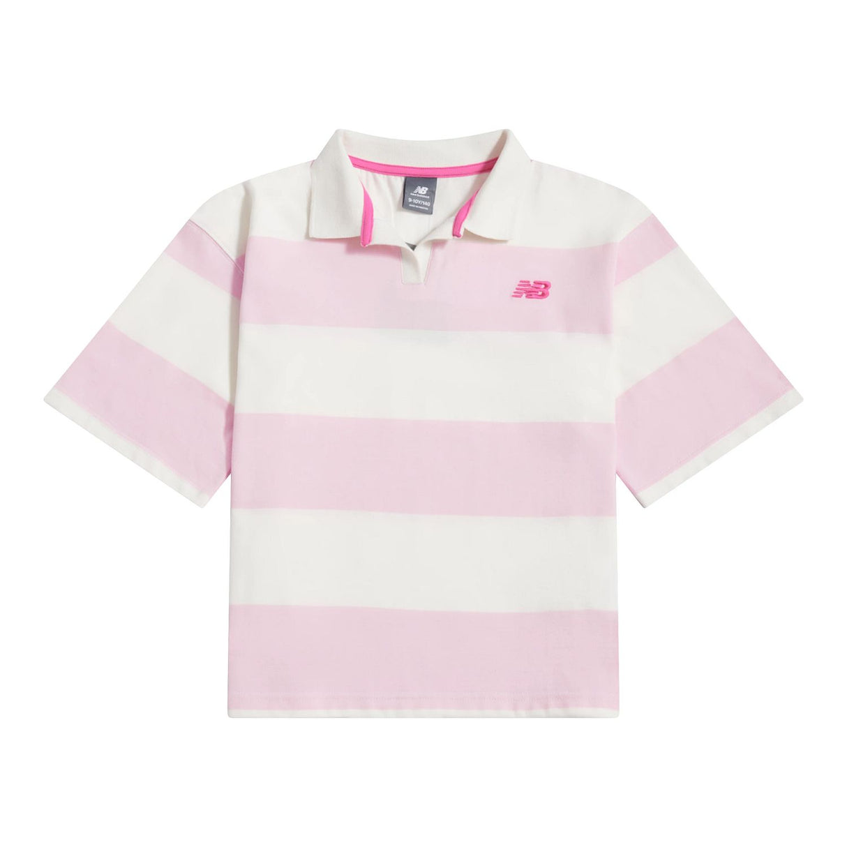 New Balance Girls' Striped Rugby Polo-1