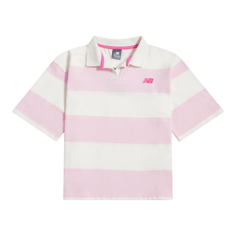 New Balance Girls' Striped Rugby Polo-1