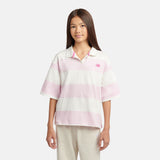 New Balance Girls' Striped Rugby Polo-1