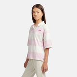 New Balance Girls' Striped Rugby Polo-3