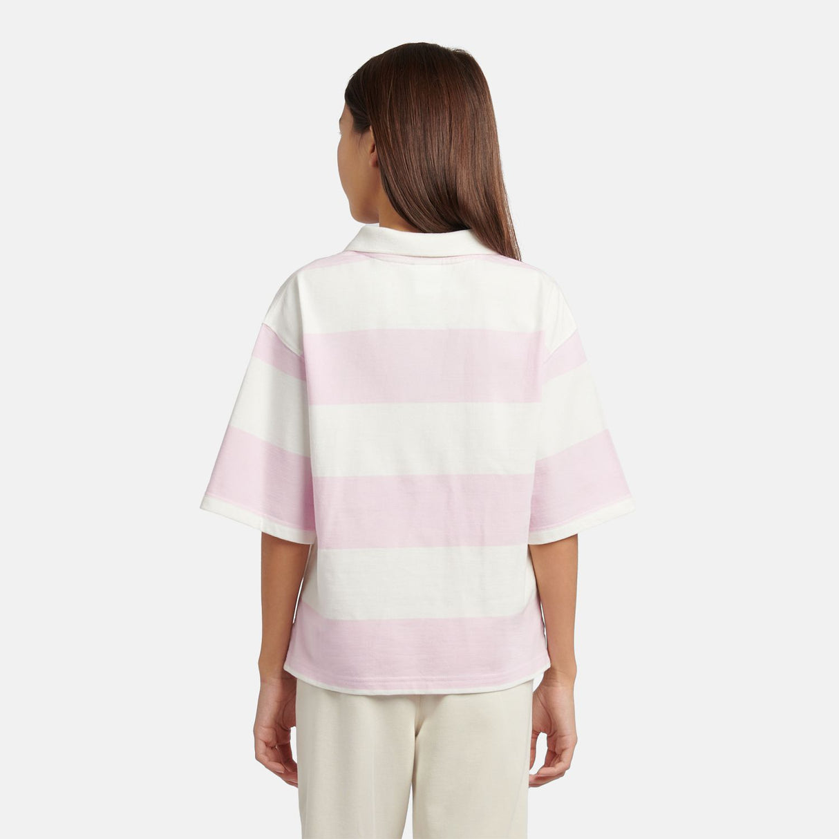 New Balance Girls' Striped Rugby Polo-2