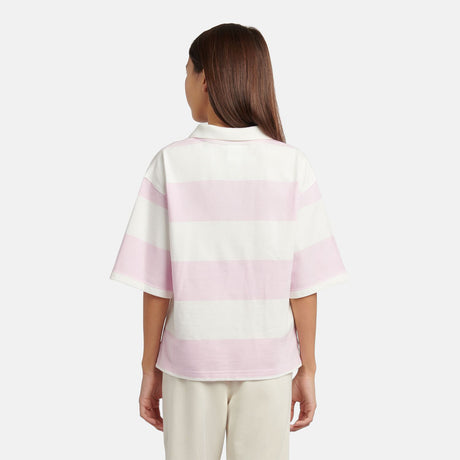 New Balance Girls' Striped Rugby Polo-2