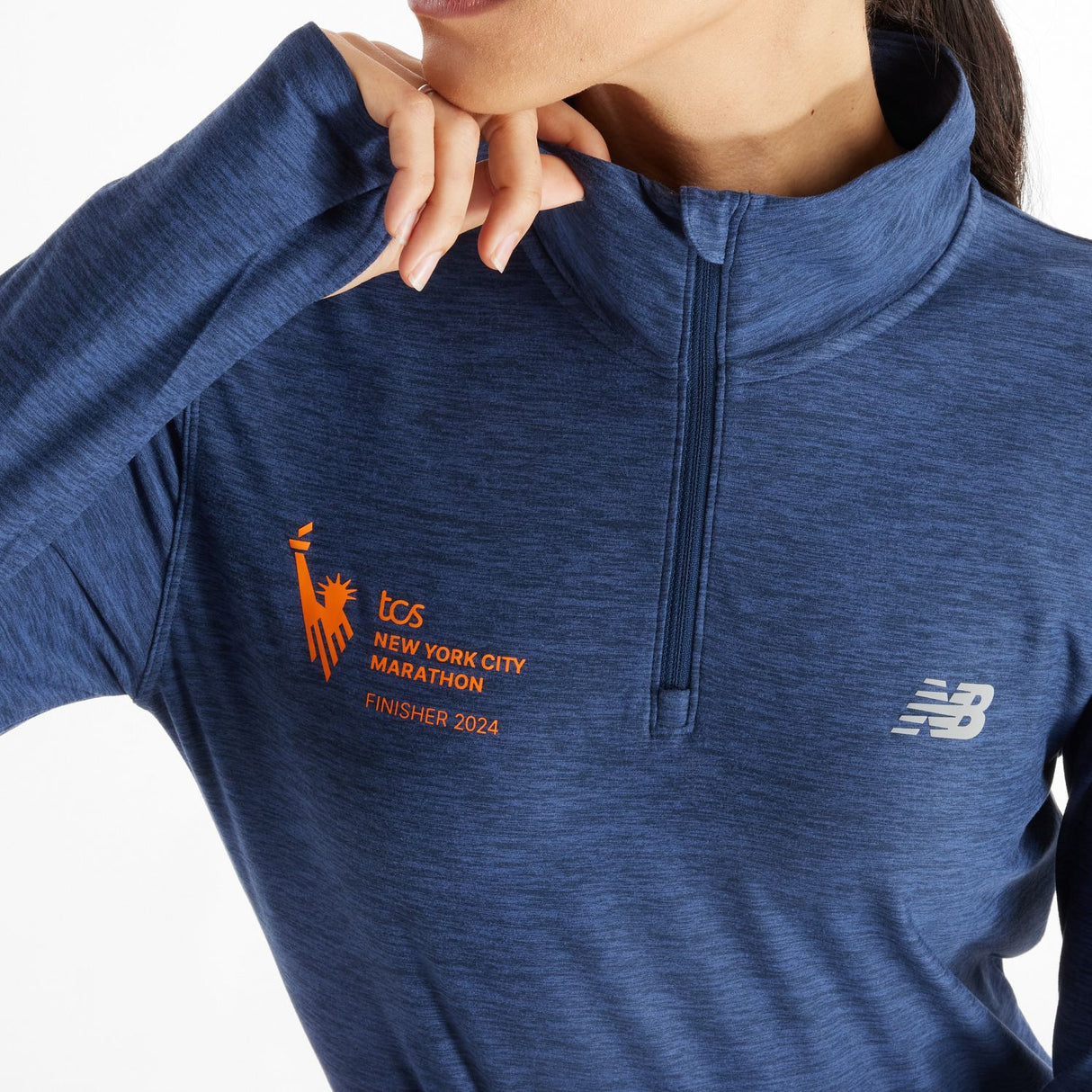 New Balance Women's NYC Marathon Space Dye Quarter Zip-4