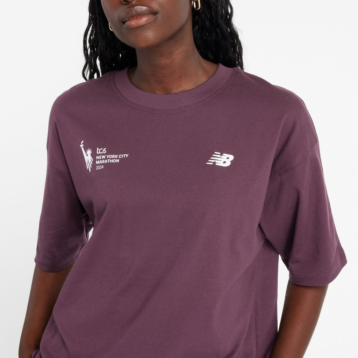 New Balance Women's NYC Marathon Graphic Oversized Jersey T-Shirt-4