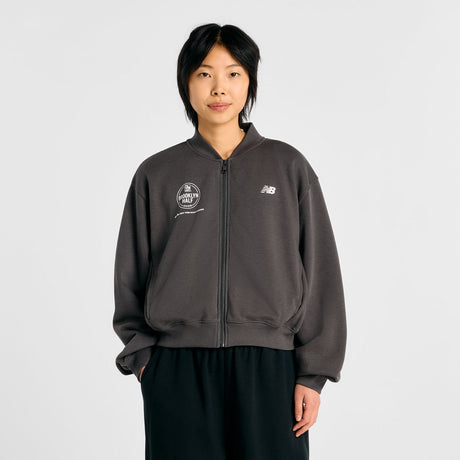 New Balance Women's RBC Brooklyn Half French Terry Bomber-1