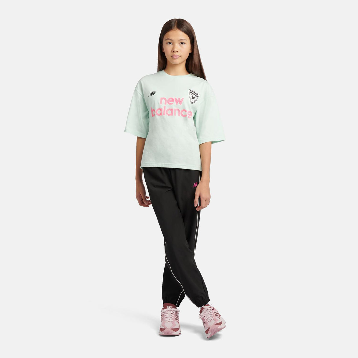 New Balance Girls' Soccer Badge Graphic T-Shirt-6