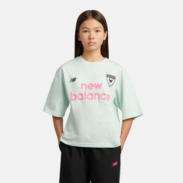New Balance Girls' Soccer Badge Graphic T-Shirt-1