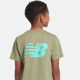 New Balance Boys' Athletics AOP Fill Logo T-Shirt-9