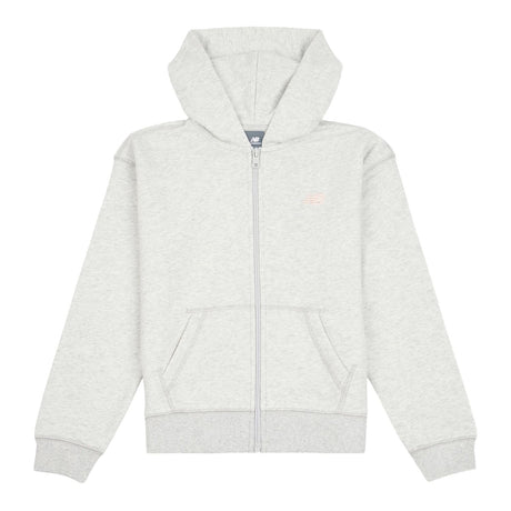 New Balance Girls' French Terry Small Logo Zip Hoodie-1