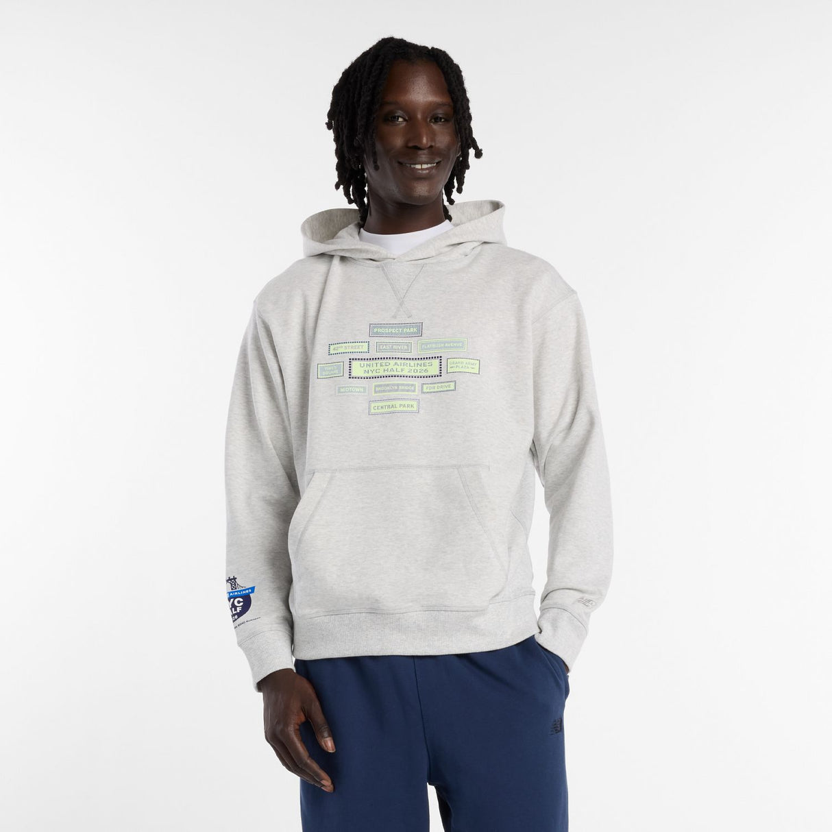 New Balance Men's United Airlines NYC Half Athletics French Terry Hoodie-1