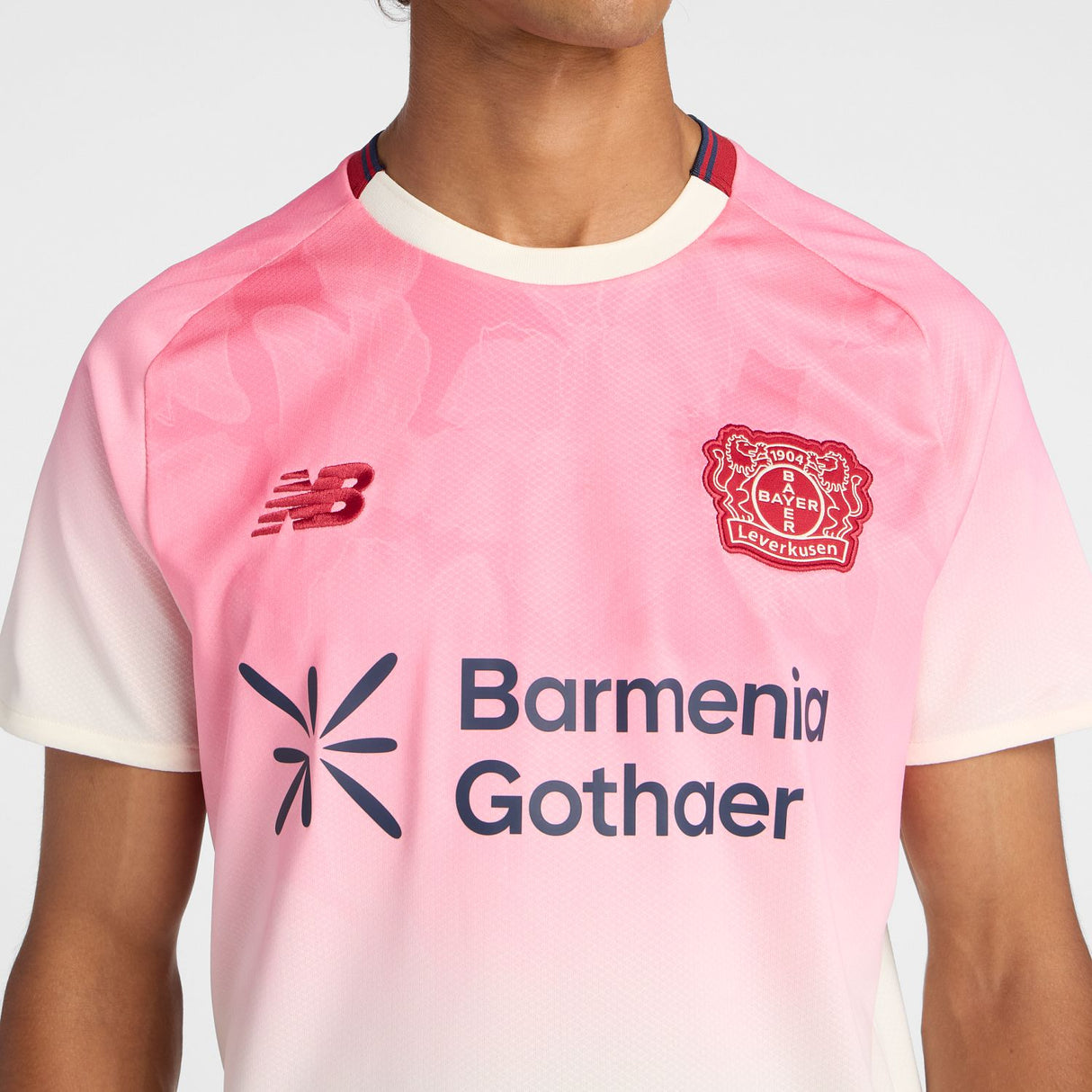 New Balance Men's Bayer 04 Away Short Sleeve Soccer Jersey-7