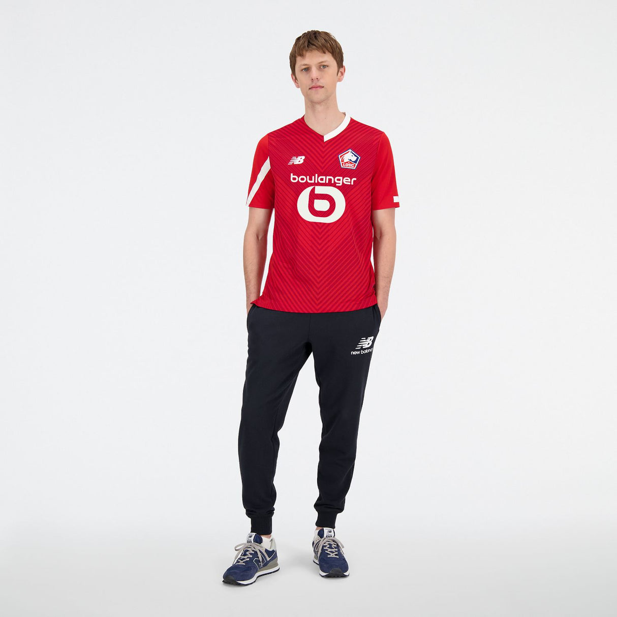 New Balance Men's Lille LOSC Home Short Sleeve Soccer Jersey-4