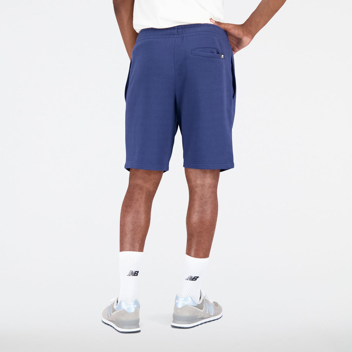 New Balance Men's Essentials Stacked Logo French Terry Shorts-4