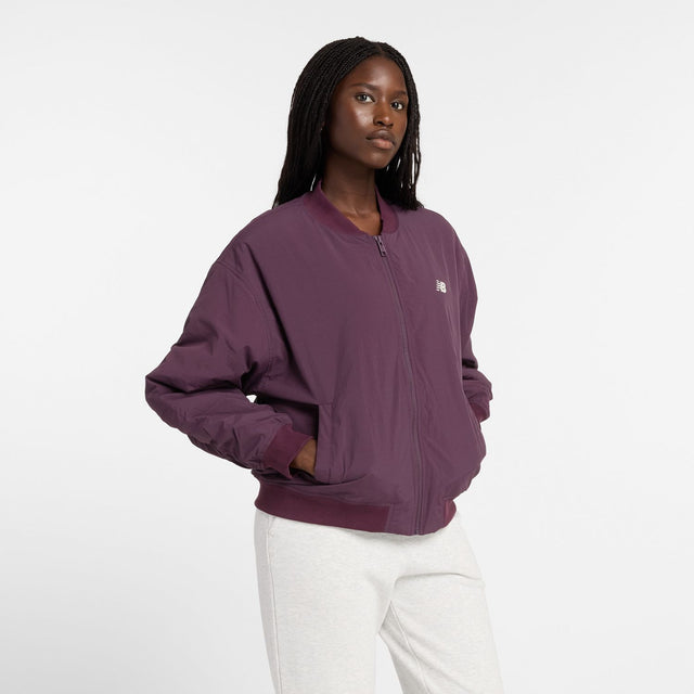 New Balance Women's Graphic Woven Bomber Jacket-1