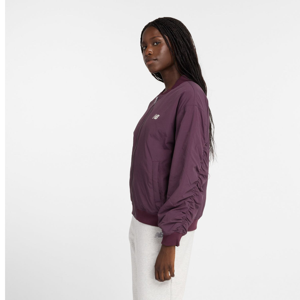 New Balance Women's Graphic Woven Bomber Jacket-2
