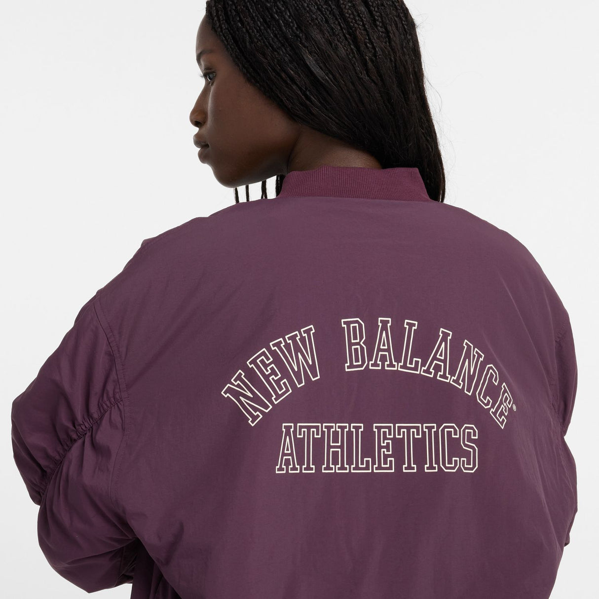 New Balance Women's Graphic Woven Bomber Jacket-5