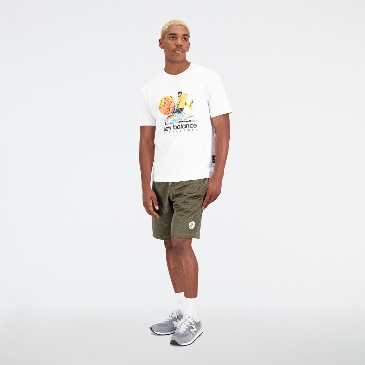 New Balance Men's Hoops Cotton Jersey Short Sleeve T-shirt-2