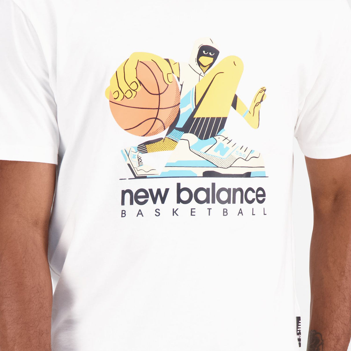 New Balance Men's Hoops Cotton Jersey Short Sleeve T-shirt-5