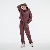 New Balance Women's Linear Heritage Brushed Back Fleece Sweatpants-1