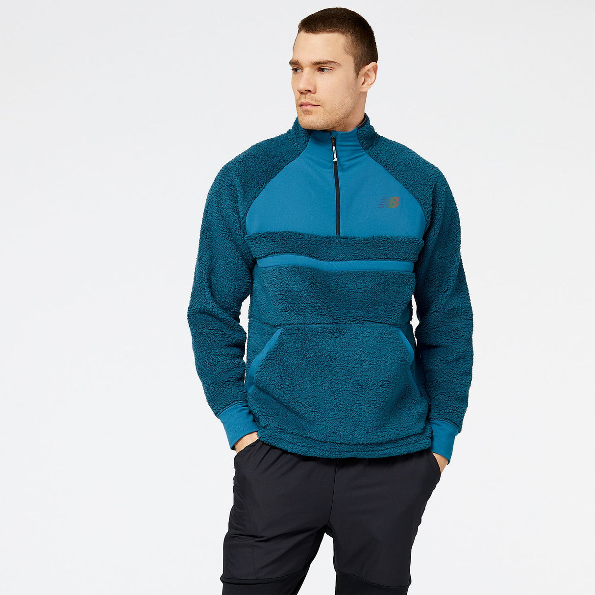 New Balance Men's Q Speed Sherpa Pullover-1