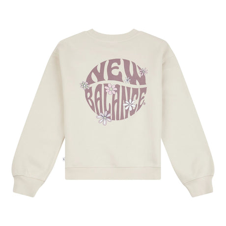 New Balance Girls' Brush Back Circle Floral Graphic Crew-2
