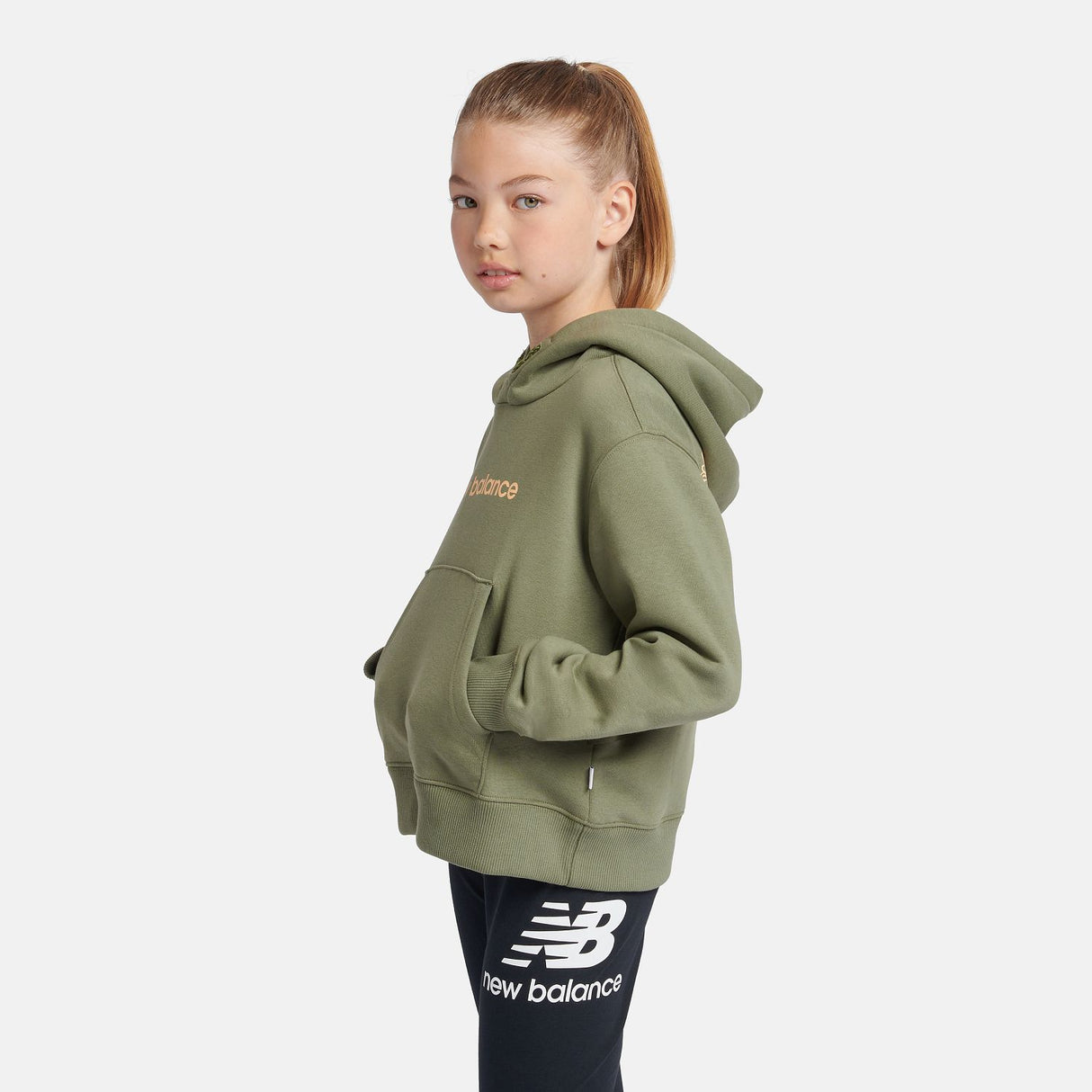 New Balance Girls' Brush Back Floral Sneaker Back Graphic Hoodie-8