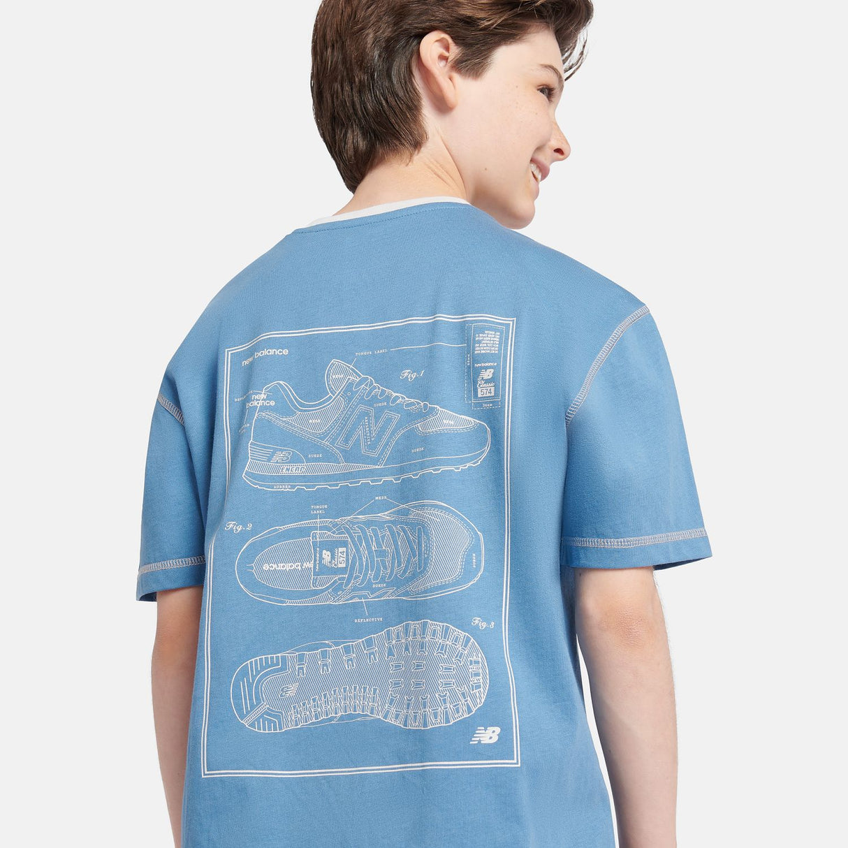 New Balance Boys' 574 Diagram Tee-10