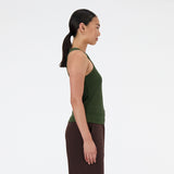 New Balance Women's Linear Heritage Rib Knit Racer Tank-2