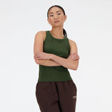 New Balance Women's Linear Heritage Rib Knit Racer Tank-6