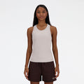 New Balance Women's Linear Heritage Rib Knit Racer Tank-1