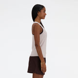 New Balance Women's Linear Heritage Rib Knit Racer Tank-8