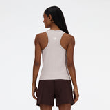 New Balance Women's Linear Heritage Rib Knit Racer Tank-9