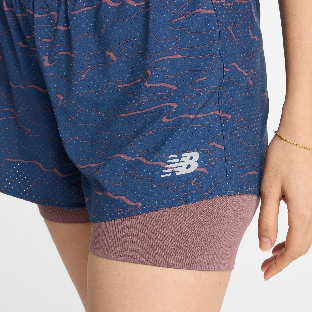 New Balance Women's RC Printed 2-in-1 Shorts 3-6