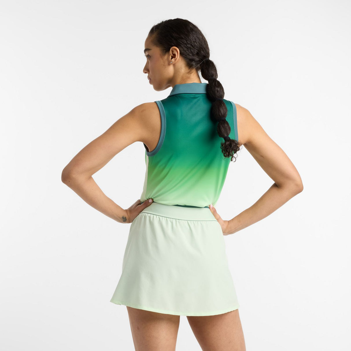New Balance Women's Printed Collared Tournament Tank-5