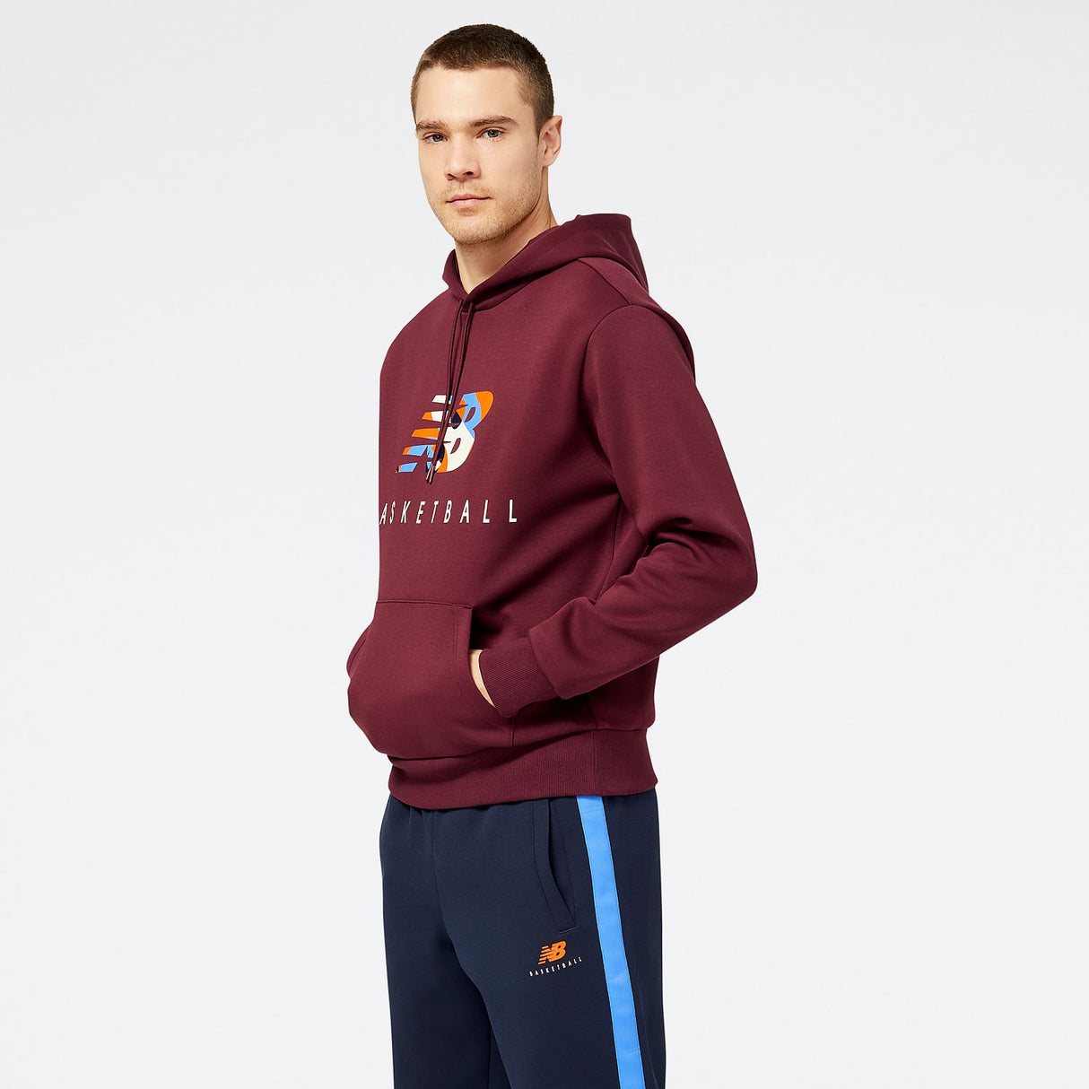 New Balance Men's Hoops Abstract Fleece Hoodie-2