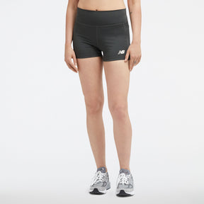 New Balance Women's Linear Heritage Fitted Shorts-1