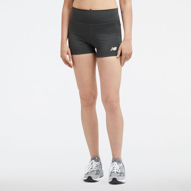 New Balance Women's Linear Heritage Fitted Shorts-1