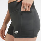 New Balance Women's Linear Heritage Fitted Shorts-5