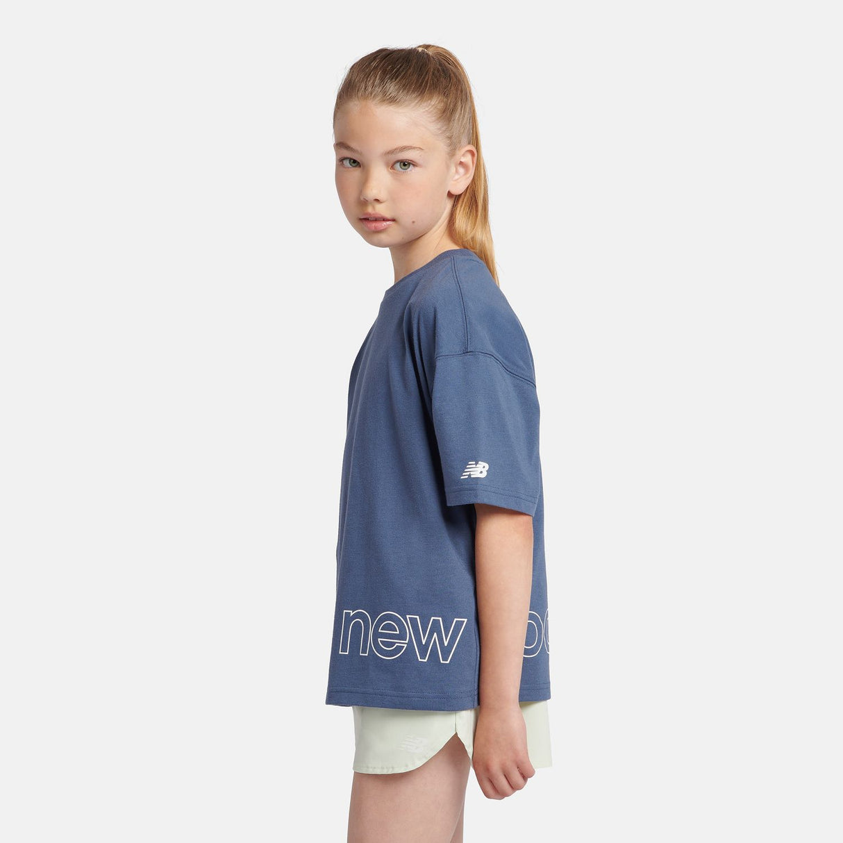 New Balance Girls' Athletics Jersey Logo T-Shirt-6