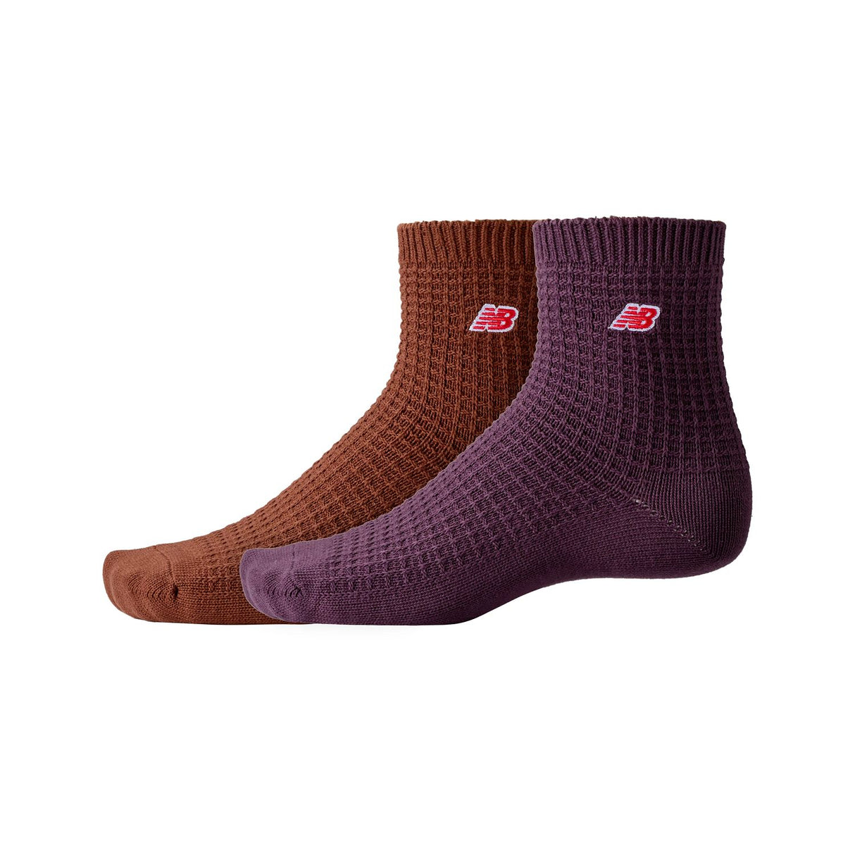 New Balance Waffle Knit Ankle Socks 2 Pack-1