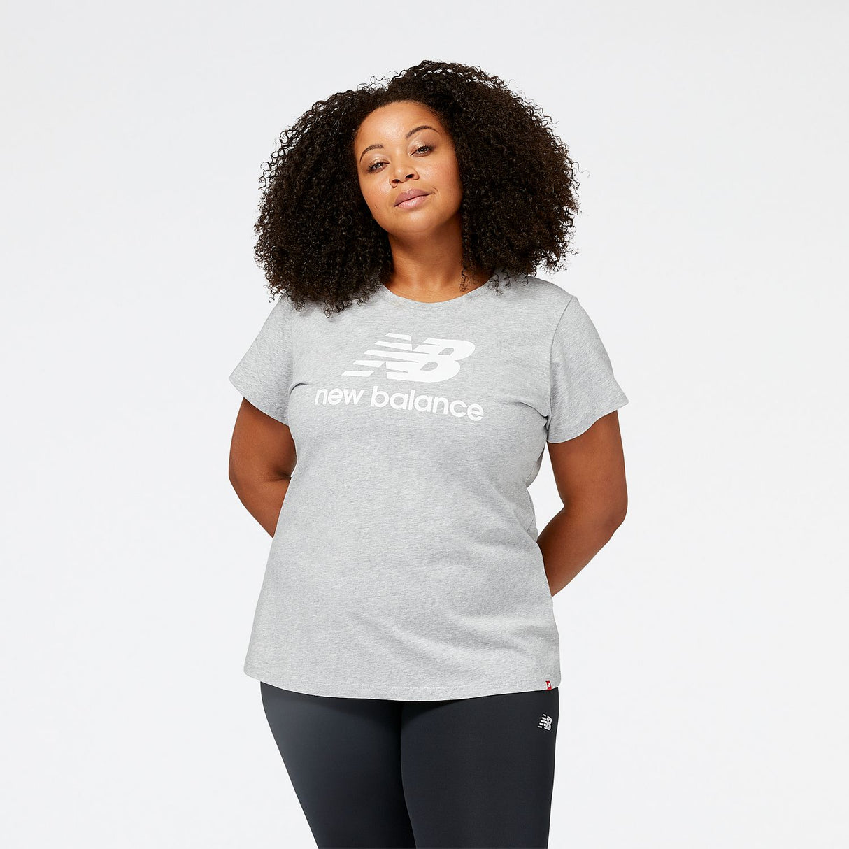 New Balance Women's Essentials Stacked Logo Tee-1