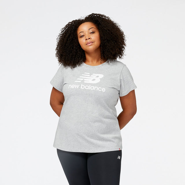 New Balance Women's Essentials Stacked Logo Tee-1